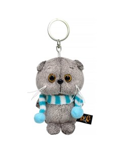 Брелок - детский мягкий «Басик в полосатом шарфе», 15 см Басик и ко