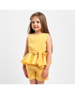 Комплект для девочки (майка и шорты), размер 30 (98-104 см), жёлтый Kaftan