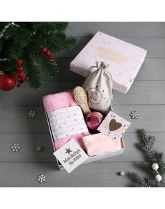 Набор новогодний подарочный «. Исполнения желаний», 4 предмета, полотенце, расчёска, повязка Этель