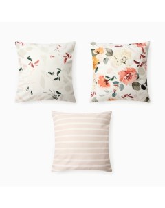 Чехол на подушку 3 шт. «. Нежность», 40×40 см, велюр Этель