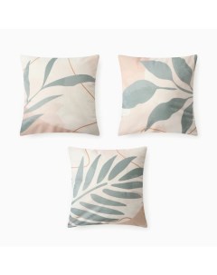 Чехол на подушку 3 шт. «. Меланхолия», 40×40 см, велюр Этель