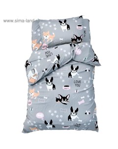 Постельное бельё 1.5-спальное «» Best friend, бязь Этель
