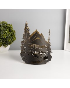 Фигурка светящаяся «Вечерний пейзаж», LED-ночник, 3×ААА, чёрный, 10.5×18.5×25 см Risalux