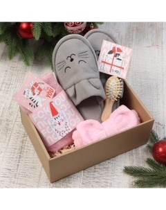 Набор подарочный новогодний "Merry catmas" полотенце и аксессуары (5 предметов) Этель