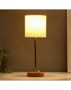 Лампа настольная 16011/1 E14 40 Вт дерево-хром 12.5×12.5×42 см Risalux