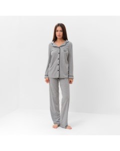 Пижама женская (брюки, джемпер) Sweat home, размер 40-42, серая Kaftan