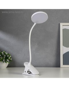 Лампа настольная сенсорная 16109/1 LED 4 Вт USB АКБ 3000/6000К белый 9.5×12×44 см Risalux