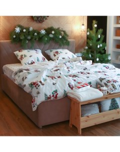 Постельное бельё евро «. Новогодний лес», поплин Этель