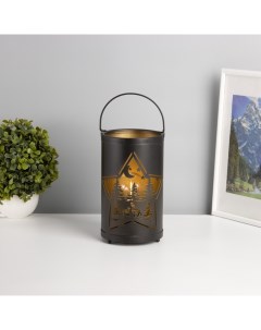 Фигурка светящаяся «Ночной лес», LED-ночник, 3×ААА, чёрный, 12×12×20.5 см Risalux