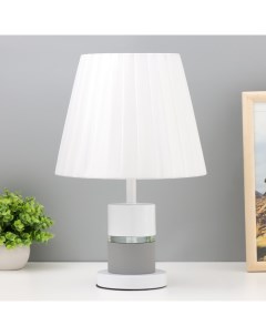Настольная лампа Аурика E27 40 Вт бело-серые 25×25×41 см Risalux