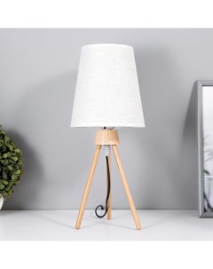 Настольная лампа Илария E27 40 Вт светлое дерево 16×16×37.5 см Risalux