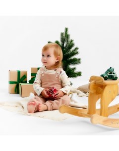 Набор (боди и комбинезон) «Новогодние игрушки», рост 80-86 см Крошка я