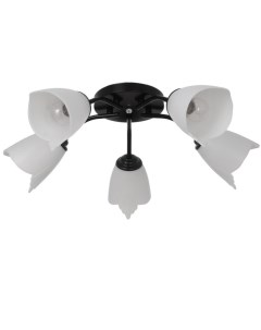 Люстра «Оникс», 5×15 Вт E27, черный-белый, 52×52×15 см Bayerlux