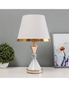 Настольная лампа Селеста E27 40 Вт бело-золотой 25×25×42.5 см Risalux