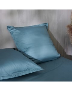 Наволочка SL Home Tencel, 70×70+3 см, серо-голубая, тенсель, эвкалиптовое волокно 100% Sima-land home