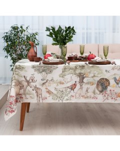 Набор кухонный «» Forest landscape: скатерть 148×183 ±2 см с ГМВО, салфетка 40×40 см - 8 шт. Этель