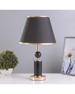 Настольная лампа Агата E27 40 Вт черно-золотой 25×25×42.5 см Risalux