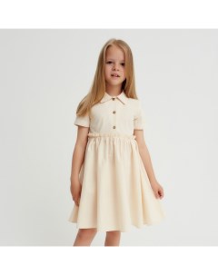 Платье для девочки с воротником, размер 30 (98-104 см), цвет молочный Kaftan