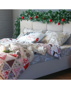 Постельное бельё евро «. Новогодний пэчворк», бязь Этель