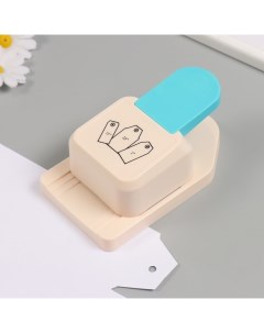 Дырокол фигурный 3 в1 рисунок 3.8/5/6.3 см «Тег», 9×14.9×6.3 см Арт узор