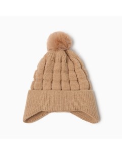 Шапка детская, размер 46-48, бежевая Minaku