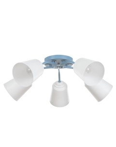 Люстра на потолок «Онлайн», 5×15 Вт, Е27, голубой, 52×52×15 см Bayerlux