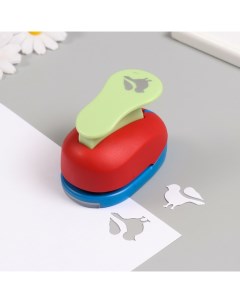 Дырокол фигурный рисунок 3.8×3.8 см «Птичка», 7×5.2×9.2 см, МИКС Арт узор