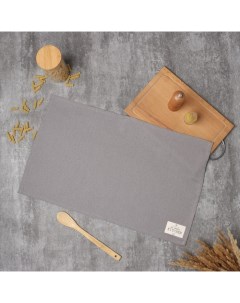 Полотенце «» ECO, серое, 40×68/±2 см, 70% хлопок, 30% лён, 190 г/м² Этель