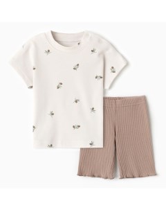 Костюм для девочки (футболка и шорты) «» Olives, рост 86-92 см Крошка я