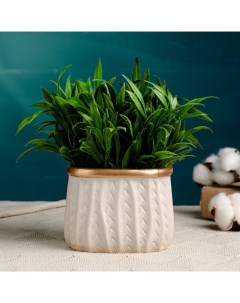 Горшок для цветов «Элегия», керамический, 600 мл, 12×9 см, d=9.5 см, серый Take it easy