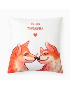 Подушка декоративная «. Влюбенная парочка», 40×40 см, велюр Этель