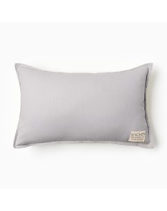 Подушка, 30×50+1 см, светло-серая, 100% хлопок Этель