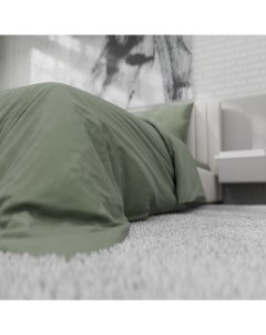 Пододеяльник 2-спальный «», 175×220 см, оливковый, сатин Этель