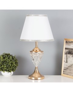 Лампа настольная «Саманта» 1×40 Вт Е27+подсветка, золото 28×28×50 см Risalux