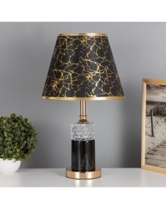 Лампа настольная «Рамира» 1×40 Вт Е27+подсветка, черный/золото 27×27×48 см Risalux