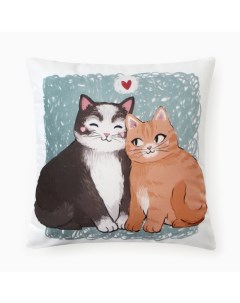 Подушка декоративная «. Ля-Мур», 40×40 см, велюр Этель