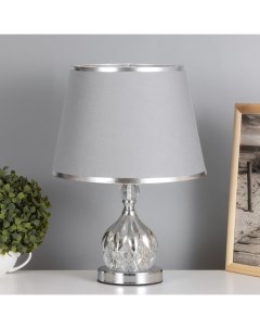 Лампа настольная «Элеонора» 1×40 Вт Е27+подсветка, хром 27×27×45 см Risalux