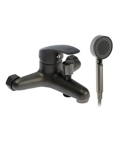 Смеситель для ванны ZEIN Z3839, однорычажный, душевой набор, лейка 5 режимов, графит Zein