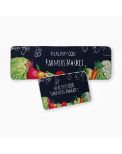 Набор ковриков для кухни Farmers, 2 шт., 40×60 см, 40×120 см Этель