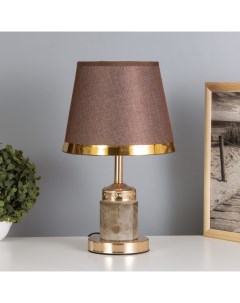 Лампа настольная «Элиза» 1×40 Вт Е27+подсветка, кофе/золото 22×22×37 см Risalux