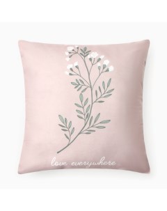 Подушка декоративная «» Love everywhere, 40×40 см, велюр Этель