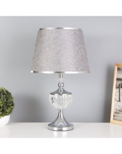 Лампа настольная «Роника» 1×40 Вт Е27+подсветка, хром 28×28×50 см Risalux