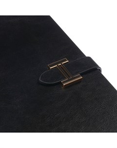 Ежедневник недатированный А5+, 160 листов ESCALADA, твердая обложка из искусственной кожи, блинтовое тиснение, ляссе, кремовый блок 70г/м2, чёрный Feniks