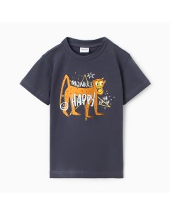 Футболка детская : Exclusive print, графитовая, рост 104 см Minaku