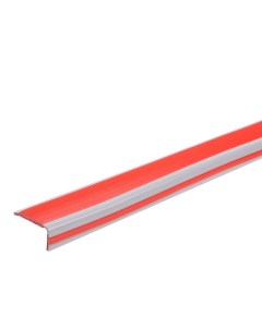 Набор противоскользящих накладок угловых, самоклеющаяся, с полосами, 1000×50 мм, цвет красный, 3 шт. Take it easy