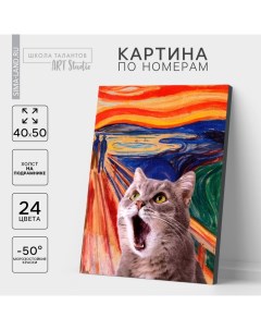 Картина по номерам на холсте с подрамником «Кот в поле», 40×50 см Школа талантов