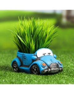 Горшок для цветов «Машинка» керамический, 200 мл, 14×9×7.5 см, синий Take it easy