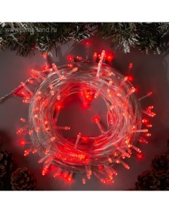 Гирлянда «Нить» 20 м, IP20, прозрачная нить, 200 LED, свечение красное, 8 режимов, 220 В Luazon lighting