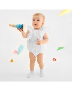 Боди детское, рост 62-68 см, белое Minaku