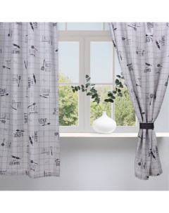 Комплект штор для кухни с подхватами Homemade 170×145 см-2 шт., 100% п/э Этель